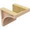 Ekena Millwork 5"W x 5"D x 5"H Wide Viola Rough Cedar Woodgrain TimberThane Corbel, Primed Tan CORUR05X05X05VIORCPR - alternate 5